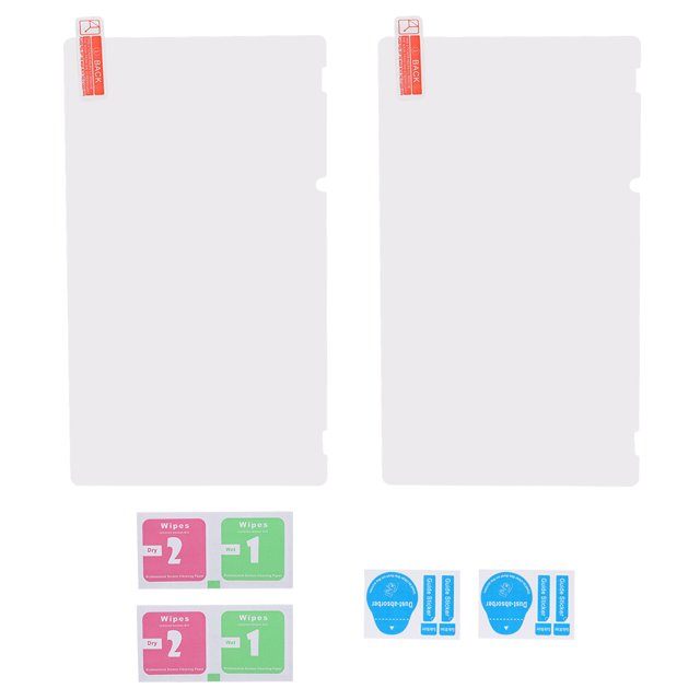2 piezas de película protectora de pantalla de vidrio templado antihuellas para consola Switch