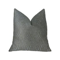Plutus Dusky Veined Silver and Taupe Luxury Throw Pillow
