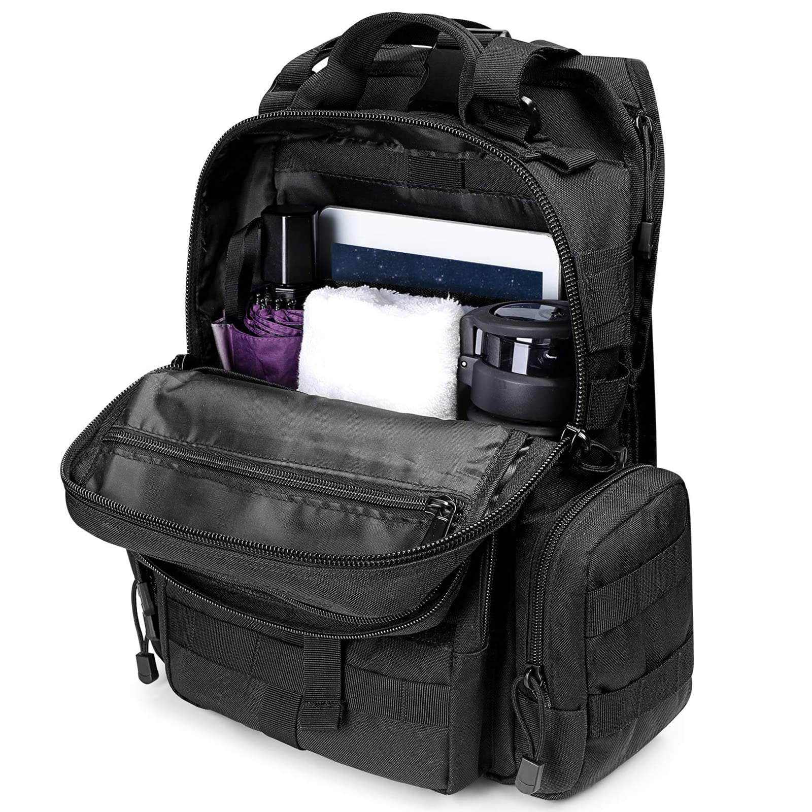 G4Free Outdoor Sling Bag Crossbody Backpack with Adjustable Holder, Durable Shoulder Daypack for Men