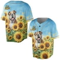 thumbnail image 3 of Bulldog Hello Summer Sunshine Sunflowers Spring Retro Vintage All Over Print 3D Baseball Shirt Dog Lover Gifts Idea Softball Sport - 00008, 3 of 6