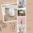 thumbnail image 4 of Bamboo-Based White Padang Vanity Bathroom Tumbler Cup - Ideal as Toothbrush Holder - 10 fl oz Capacity, 4 of 7
