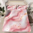 thumbnail image 2 of Pink Watercolour Marble Sheet Set Queen Size Abstract Art Sheets For Teens Girls Adults Colorful Retro Artwork Style Bed Sheets Set Stone Pattern Top Sheet, 2 of 7