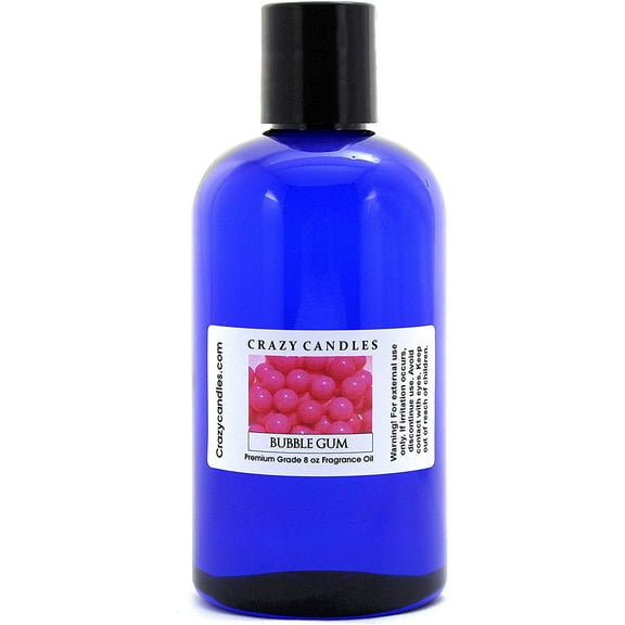 Crazy Candles 8oz Bubble Gum 8 Fl Oz Bottle (237ml) Premium Grade Scented Fragrance Oil Made in USA
