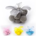 thumbnail image 2 of Cat Plush Ball Interactive Faux Feather Cat Play Ball Kitten Ball Toy with Bell, 2 of 10