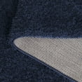 thumbnail image 6 of SAFAVIEH Lindsay Deborah Solid Polyester Shag Area Rug, Navy, 6'7" x 6'7" Square, 6 of 8