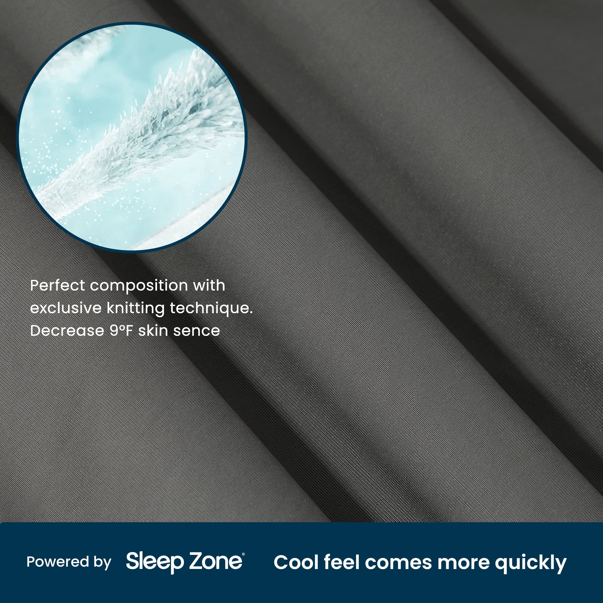 Sleep Zone Twin XL Cooling Comforter Set for Hot Sleepers, Cooling Blanket，3 Pieces Jersey Knit Bedding, Reversible Cool Feeling, Soft and Breathable with 2 Pillowcases, 1 Comforter (Dark Grey)
