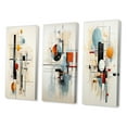 thumbnail image 3 of Designart "Geometric Journey Beige Blue Suprematism III" Abstract Wall Art Set Of 3 - Multi-Color Suprematism Gallery Set For Office Decor, 3 of 7