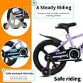 thumbnail image 4 of Ambifirner Kids Bike 18 Inch – High Carbon Steel Frame, Magnesium Alloy Wheels, Training Wheels with Night Glow, Adjustable Seat, Water Bottle – Girls & Boys Bicycle Ages 3-9, Toddler Bike, 4 of 8