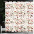 thumbnail image 3 of Ambesonne Floral Shower Curtain, Spring Watercolor Style, 69"Wx75"L, White Green and Pink, 3 of 4