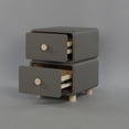 thumbnail image 4 of CBD020 - Cream Air Bedside Cabinet Nightstand with Two Storage, 4 of 4