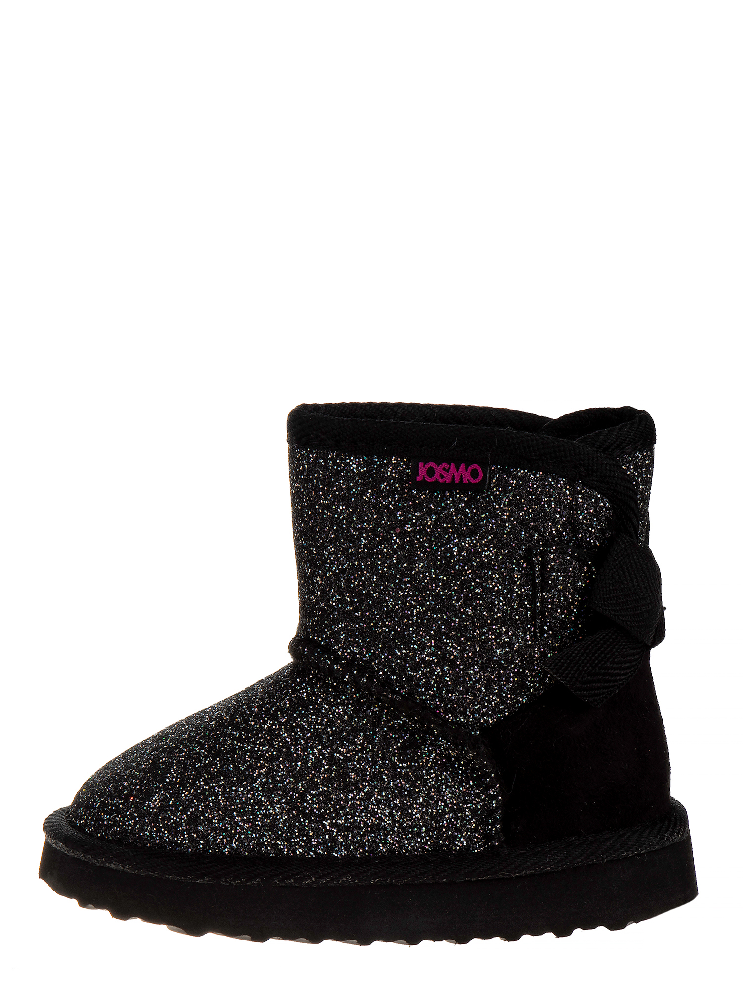Josmo Glitter & Bows Faux Shearling Ankle Boot (Toddler Girls) - image 2 of 5