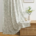 thumbnail image 3 of NICETOWN Floral Curtains Linen Blend Curtains for Living Room Paisley Flower Printed Cottage Rustic Curtains & Drapes for Bedroom Dining Room, Grey, 52"x84", 2 Panels, 3 of 7