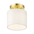 thumbnail image 3 of 41094-12 Livex Lighting Meridian - 1 Light Semi-Flush Mount - 7 Inches wide by 8.5 Inches high-Satin Brass Finish, 3 of 11