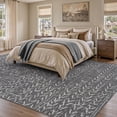 thumbnail image 3 of Area Rug x Rugs for Living Room Bedroom High Low Textu Jacquard Boho Neutral Carpet Non Slip Machine Washable Rug Dining Nursery Living Room Farmhouse Rug, 3 of 7