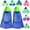 Blue&Acid Lime, variant on Kids Swim Fins,Short Comfortable Flippers for Lap Swimming and Training for Child,Girls,Boys,Beginners