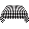 thumbnail image 4 of Square Tablecloth 54 x 54 Inch, White Black Buffalo Check Plaid Square Tablecloth Comfortable Table Cloth Polyester Table Cloth for Party, Wedding, Cocktail, Banquet, Festival, 4 of 8