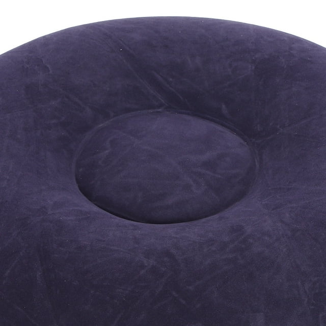 Fugacal Inflatable Round Stool,Camping Chair,Portable Outdoor Camping Chair Inflatable Flocking Stool Footrest for Home Office Travel