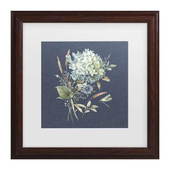 Lisa Audit 'Bohemian Blue 03 on blue' Matted Framed Art