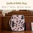 thumbnail image 4 of FOR U DESIGNS Cow Pink Pattern Bible Cover for Women Men Multifunctional Church Bag Bible Protective Bag Handbag Christian Bible Accessories Christian Gifts, 4 of 7