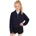 thumbnail image 3 of BLVB Girls Half Zip Sweatshirt Fleece Pullover Sweatshirts Fall Winter Clothes for Teen Girls Thumb Hole for 5-14 Years, 3 of 6