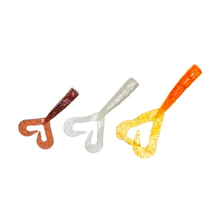 Charlie s Worms 3 Twin Tail Shrimp Artificial Fishing Bait Freshwater Saltwater Bass Fishing Lures Scented Soft Bait 8pk