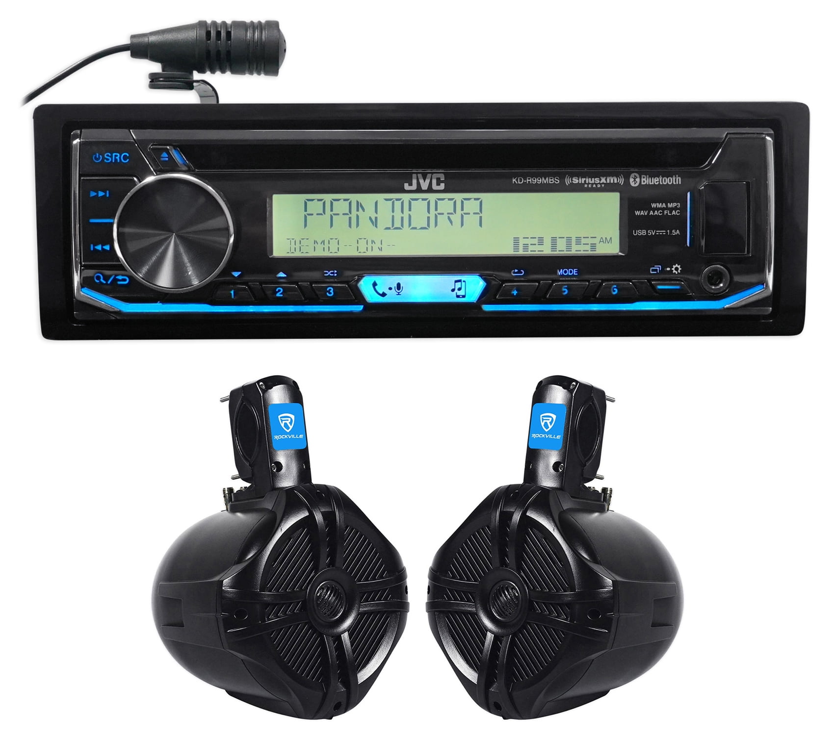 JVC RM-RK62M Marine Wired Remote For JVC KD-X31MBS & KD-R85MBS Stereos