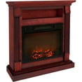 thumbnail image 4 of Cambridge Sienna 34" Freestanding Cherry Mantel Electric Fireplace Heater with Realistic Flame and Log Insert, 4 of 16