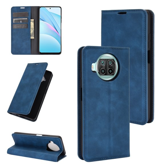For Xiaomi Mi 10T Lite Retro-skin Business Magnetic Suction Leather Case with Holder & Card Slots