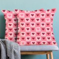 thumbnail image 2 of Housses de Coussin de la Saint-Valentin 18x18 Ensemble de 2, Décor Cœurs Rouges Coussins Décoratifs Roses en Lin Anniversaire Mariage Décorations de la Saint-Valentin pour Maison Canapé Extérieur, 2 of 5