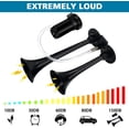 thumbnail image 2 of 12V Air Horn Kit Dual Trumpets 150DB Super Loud Car Electric Horn 12V Vehicles Trucks Pickup Trains Cars Boats Speaker, 2 of 8