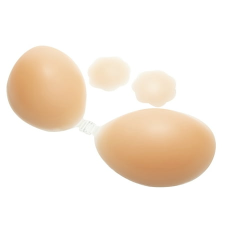 Adhesive Bra Strapless Sticky Invisible Bra Invisible Push up Silicone Bra for Backless Dress with Nipple Covers