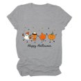 thumbnail image 7 of mgoYE Halloween T Shirts for Women Fall Shirts for Women Halloween Pumpkin Graphic Front Back Printing Tops Shirts Woman Shirts(Light Gray,2XL), 7 of 7