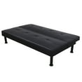 thumbnail image 3 of Hommoo Faux Leather Sofa Bed, Modern Futon Couch for Living Room, Convertible Futon Sofa Bed for Small Rooms, Black, 3 of 4
