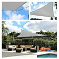 thumbnail image 4 of Triangle Sun Shade Sail 20 x 20 x 20 Ft UV Block Fabric Grey, 4 of 5