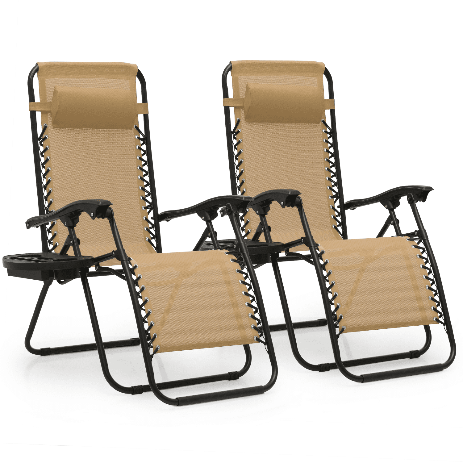 Magshion Outdoor Zero Gravity Chairs Set of 2, Adjustable & Folding Patio Reclining Lounge Chair