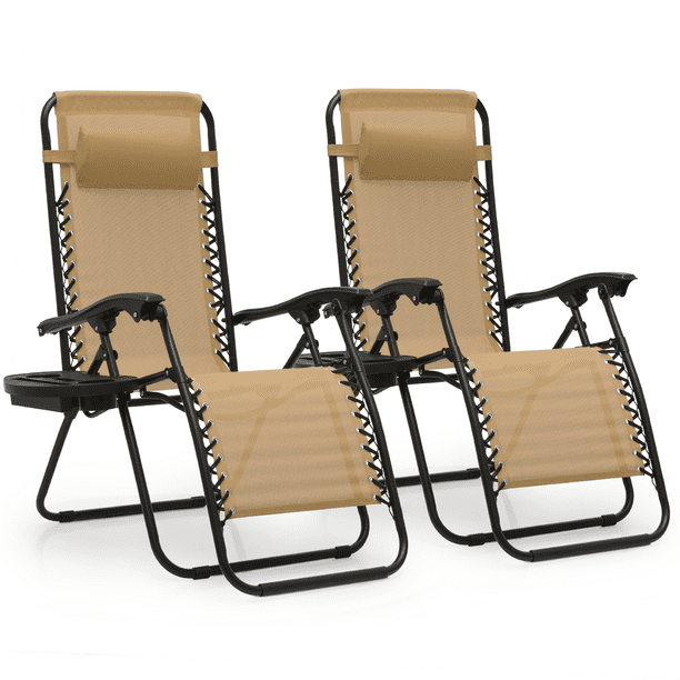 Magshion Outdoor Zero Gravity Chairs Set of 2, Adjustable & Folding