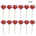 thumbnail image 2 of Ounissouiy 12 piezas de flores artificiales ramo falso hogar jardín boda crisantemo interior para autoensamblaje fiesta rosa roja Type2 NO2, 2 of 6