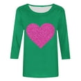 thumbnail image 4 of Valentine Tshirts Women 3/4 Sleeve Blouse V Neck Tops for Women Plus Size Womens T Shirts Graphic Under 5 Dollars Free Shipping, 4 of 4