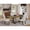Modern Gray, variant on East West Furniture Lassale 5-piece Wood Dining Set in Brown/Dark Gotham Gray