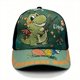 thumbnail image 3 of Cartoon Dinosaur & Letter Graphic Cute Baseball Cap For Toddler Kids Outdoor Traveling, 3 of 5