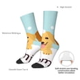 thumbnail image 4 of Picia Cute Dog In Bathtub1 Print Athletic Socks for Men & Women – Cushioned Moisture-Wicking Crew Socks for Sports, Running, and Training, Soft & Breathable Size 5-11, 4 of 6