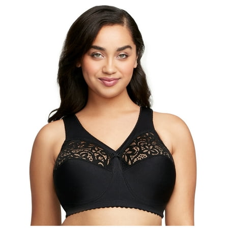

Glamorise Full Figure Plus Size MagicLift Cotton Support Bra Wirefree #1001