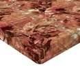 thumbnail image 4 of Ambesonne Flower Fitted Sheet, Vintage Pattern Nostalgic, King Size, Dried Rose Amber Redwood, 4 of 5