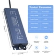 thumbnail image 4 of Tignapoo Outdoor IP67 Waterproof LED Power Supply 12V 100W with Short Circuit, Overload, Overvoltage Protection for Lights, Signs, Displays, Light Strips, 4 of 6