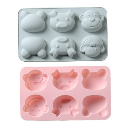 

Cartoon Animals Silicone Soap Molds Bakeware Cake Decorating Tools Pudding Jelly Chocolate Fondant Mould Biscuit Baking Mould