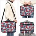 thumbnail image 6 of Large Travel Artist Makeup Bag With Adjustable Dividers &12 Brush Slots Portable Cosmetic Organizer Red Houses with Blue Windows, 6 of 7