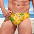 thumbnail image 2 of MNCEKFOD Swim Briefs for Men Stylish Leisure Hawaiian Soft and Comfortable Swimming Trunks Hot Springs Triangle Swimwear Yellow XL, 2 of 5