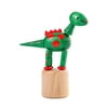 105-024-1 - Dregeno Push Toy - Green Dinosaur - 3.5"H x 1.175"W x 3"D
