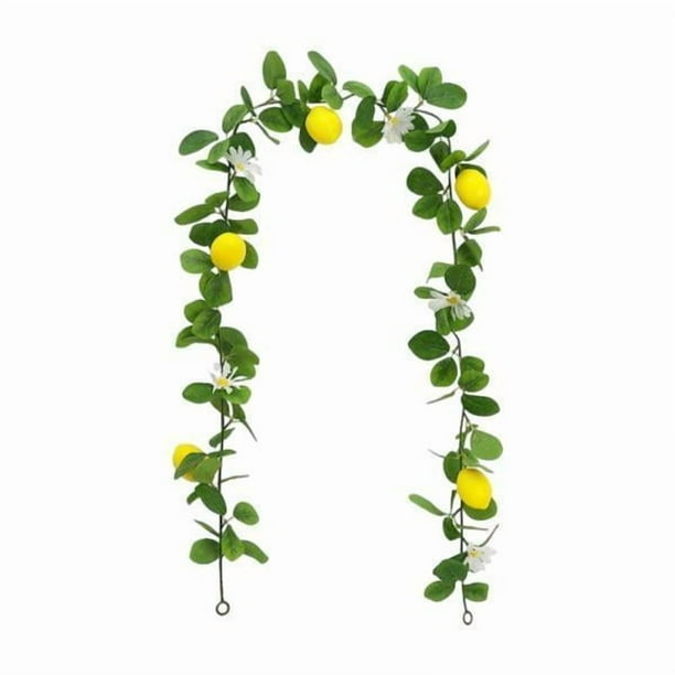 3 Guirnaldas Artificiales De Limones Con Flores Para Repisa De Aniversario, Enredaderas Verdes