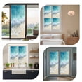 thumbnail image 7 of Aqua Blue Beach Window Privacy Film, Coastal Seawaves Sand Shore Scenery Static Cling UV Sun Blocking Heat Control Window Tint Day and Night, Non-Adhesive One Way Windows Privacy Cover 17.7''x78.7'', 7 of 7